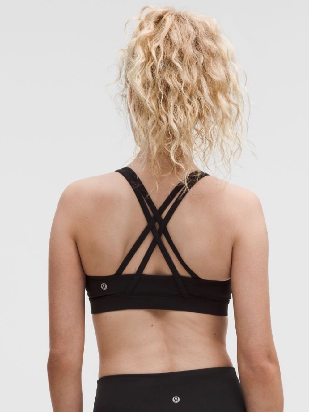 Lululemon Black Strappy Energy Sports Bra for Women